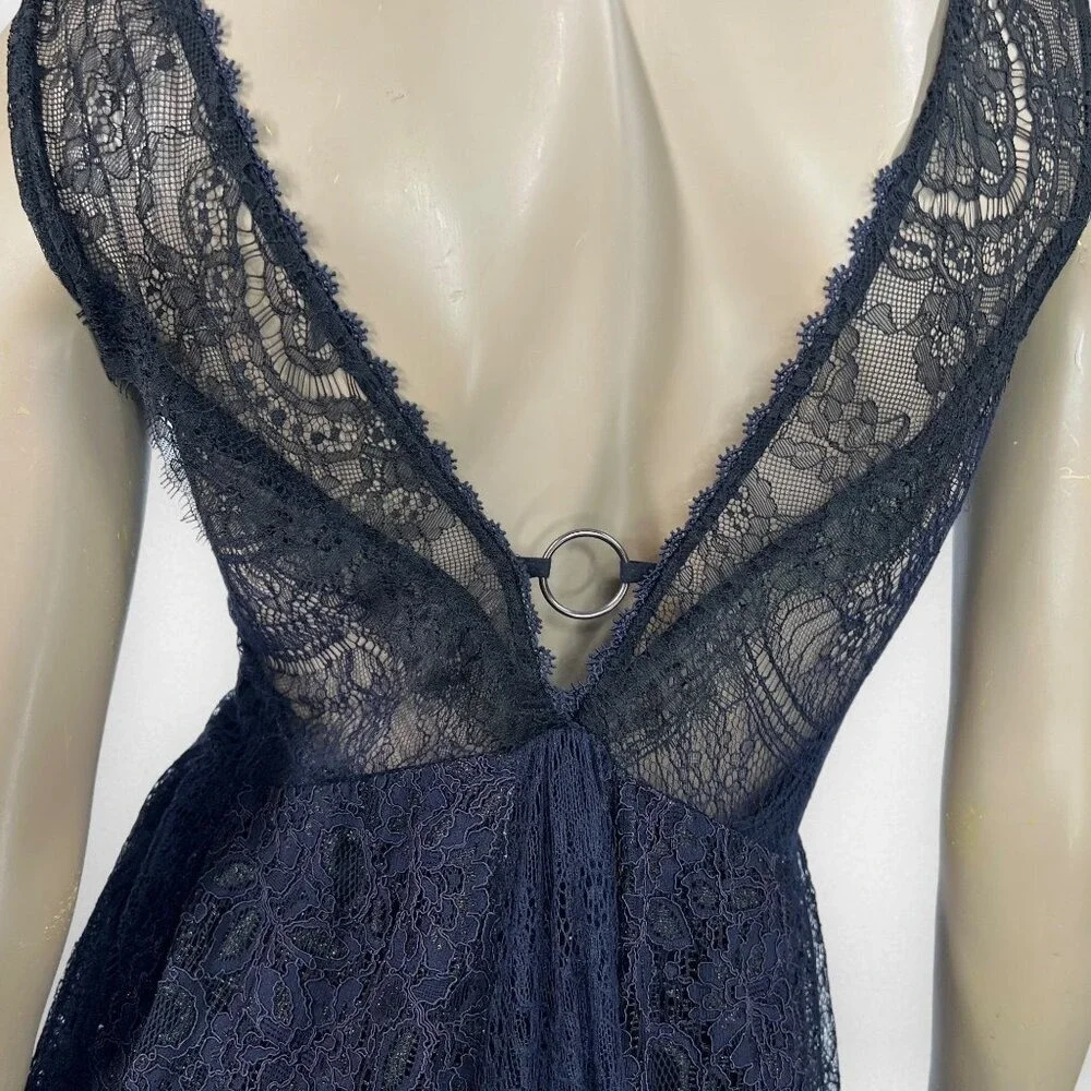 FREE‎ PEOPLE Don't You Dare Lace Black Dress M